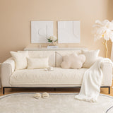 Geometric Textured Cotton Quilted Sofa Cover, Non-Slip Washable Couch Protector - Ornate Home