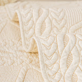 Geometric Textured Cotton Quilted Sofa Cover, Non-Slip Washable Couch Protector - Ornate Home