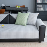 Geometric Textured Couch Slipcover Protector Non-Slip Ice Silk Sofa Cover for Couch - Ornate Home