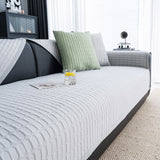 Geometric Textured Couch Slipcover Protector Non-Slip Ice Silk Sofa Cover for Couch - Ornate Home