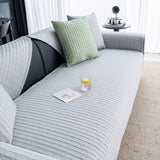 Geometric Textured Couch Slipcover Protector Non-Slip Ice Silk Sofa Cover for Couch - Ornate Home