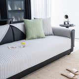 Geometric Textured Couch Slipcover Protector Non-Slip Ice Silk Sofa Cover for Couch - Ornate Home