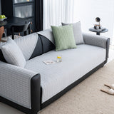 Geometric Textured Couch Slipcover Protector Non-Slip Ice Silk Sofa Cover for Couch - Ornate Home
