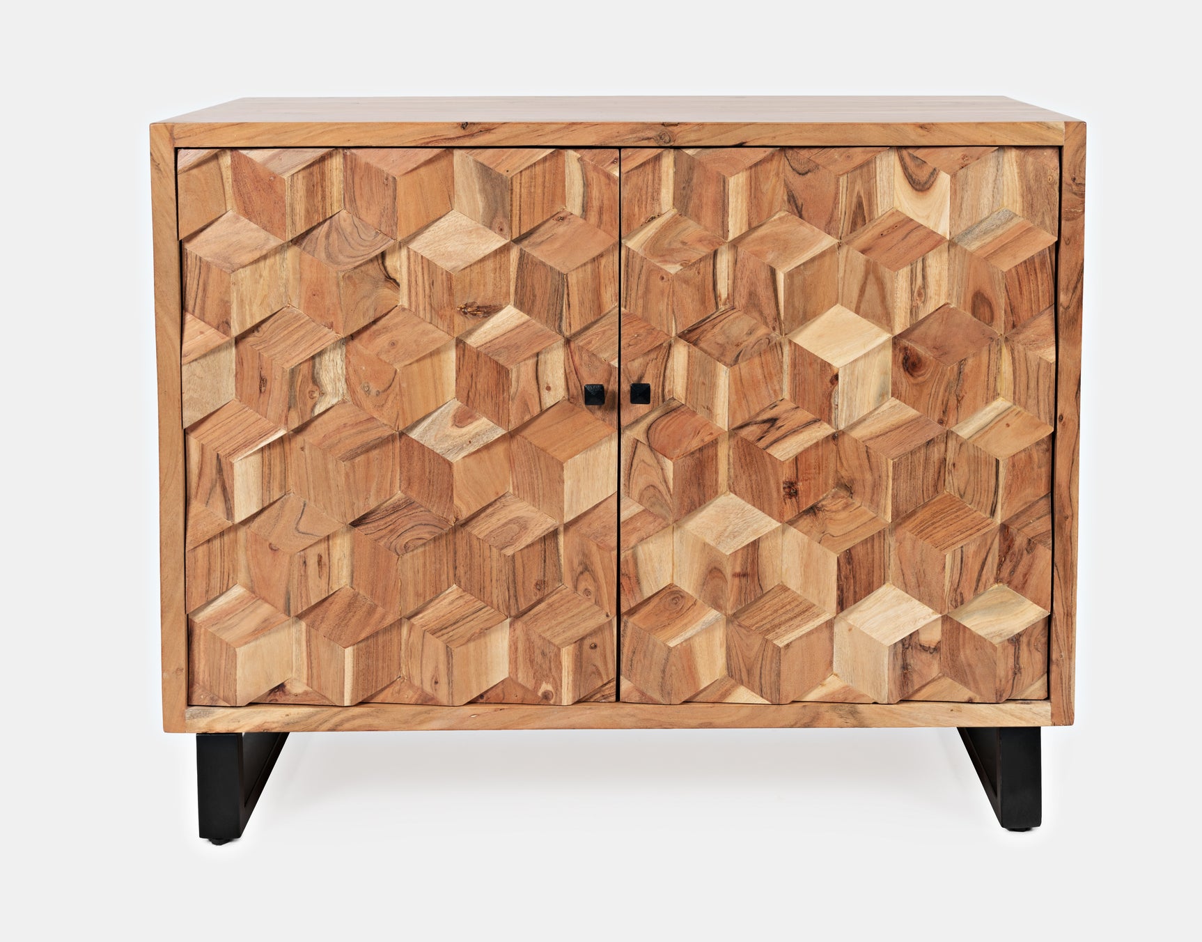 Geometrix Natural 2 Door Accent Cabinet - Ornate Home