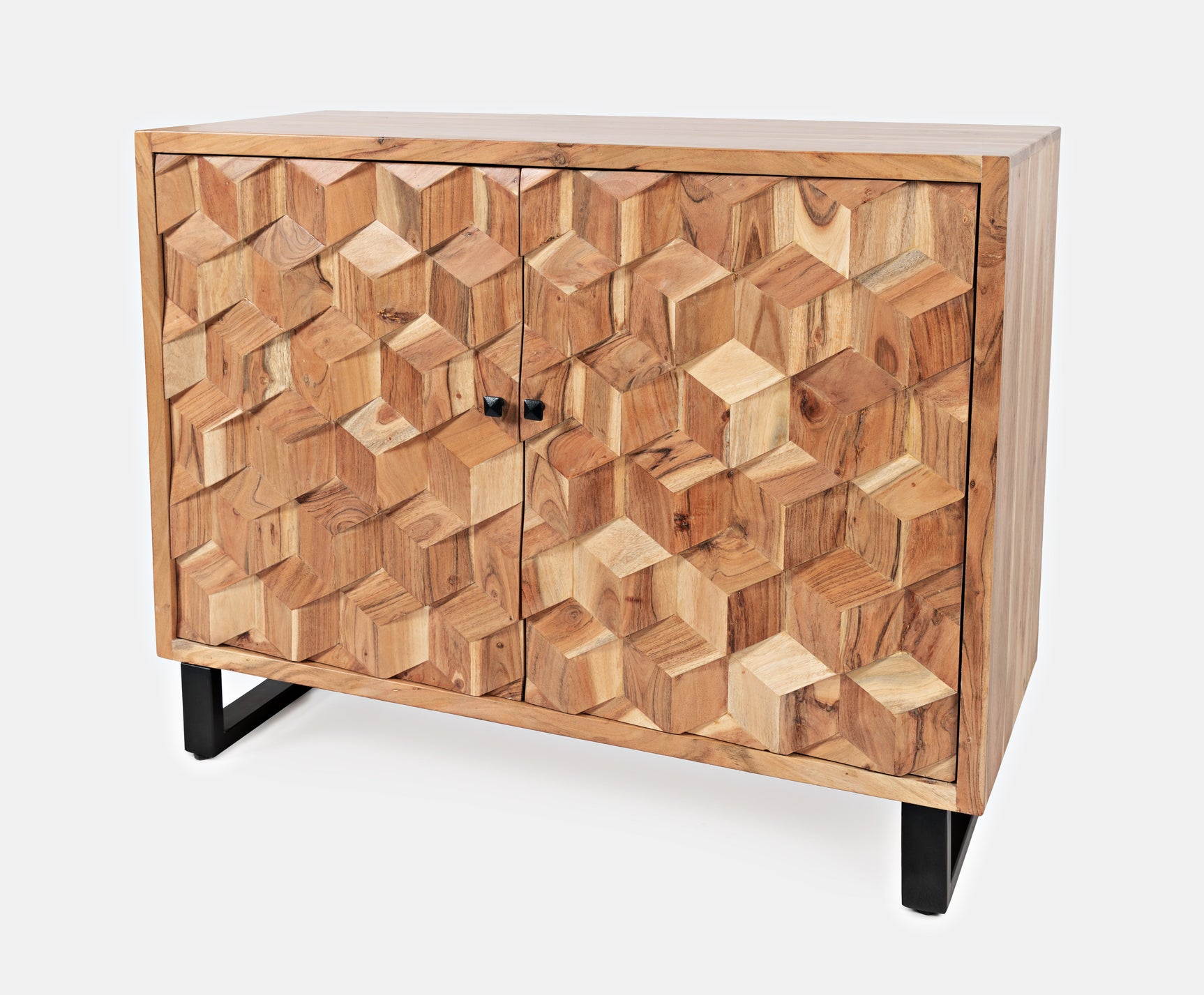 Geometrix Natural 2 Door Accent Cabinet - Ornate Home