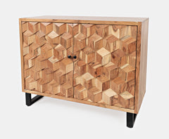 Geometrix Natural 2 Door Accent Cabinet - Ornate Home
