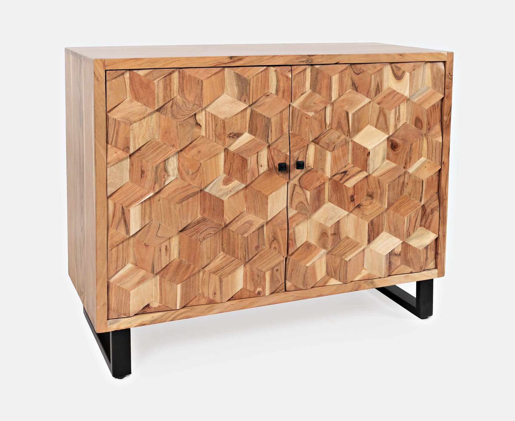Geometrix Natural 2 Door Accent Cabinet - Ornate Home