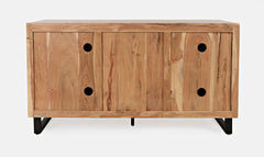 Geometrix Natural 3 Door Accent Cabinet - Ornate Home