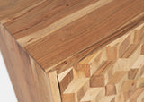 Geometrix Natural 3 Door Accent Cabinet - Ornate Home