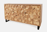 Geometrix Natural 3 Door Accent Cabinet - Ornate Home