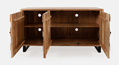 Geometrix Natural 3 Door Accent Cabinet - Ornate Home