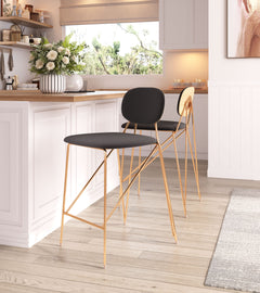Georges Gray & Gold Counter Stool (Set of 2) - Ornate Home