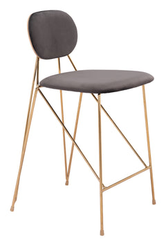 Georges Gray & Gold Counter Stool (Set of 2) - Ornate Home