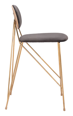 Georges Gray & Gold Counter Stool (Set of 2) - Ornate Home