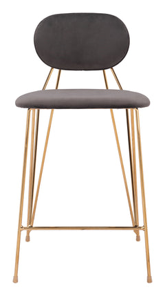 Georges Gray & Gold Counter Stool (Set of 2) - Ornate Home
