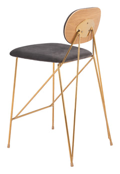 Georges Gray & Gold Counter Stool (Set of 2) - Ornate Home