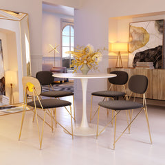 Georges Gray & Gold Dining Chair (Set of 2) - Ornate Home
