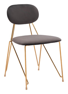 Georges Gray & Gold Dining Chair (Set of 2) - Ornate Home