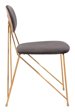 Georges Gray & Gold Dining Chair (Set of 2) - Ornate Home