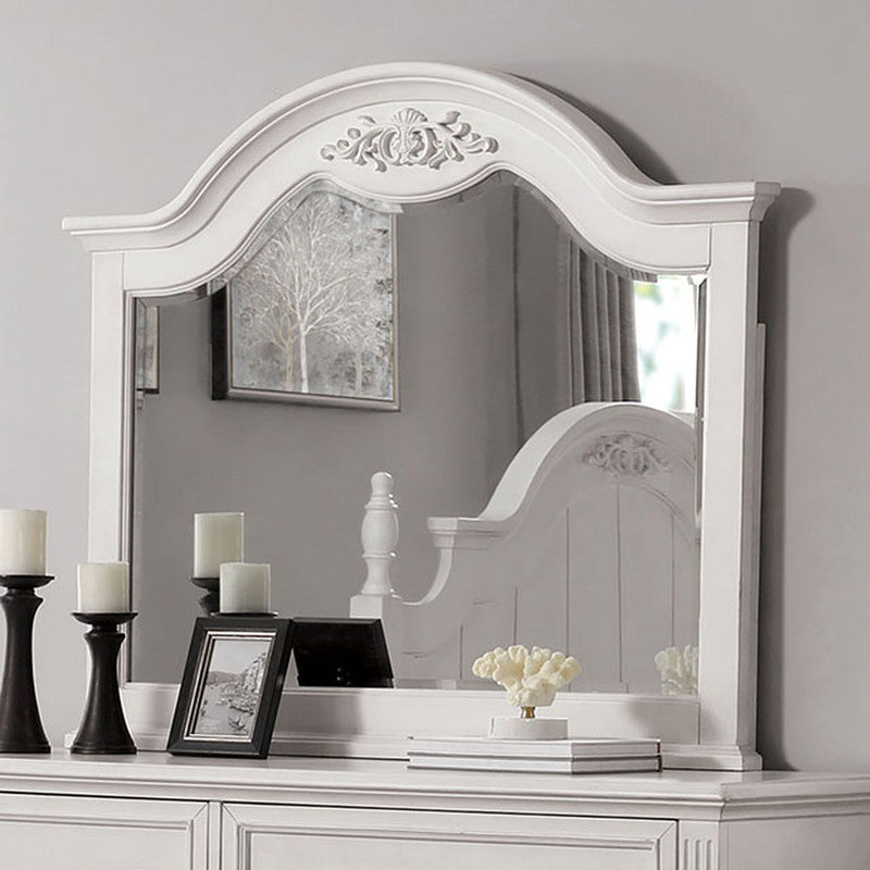 Georgette Antique White Mirror - Ornate Home