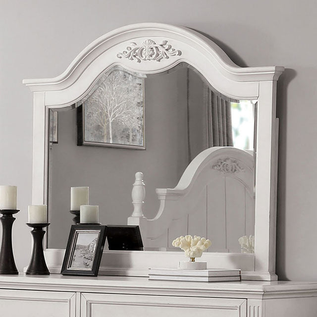 Georgette Antique White Mirror - Ornate Home