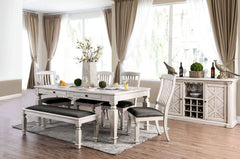 Georgia Antique White/Gray 7 Pc. Dining Room Set - Ornate Home