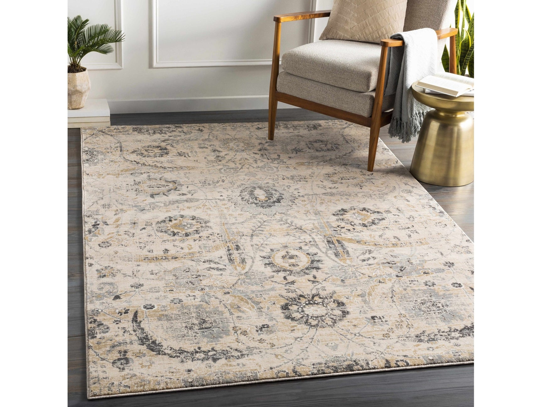 Georgiana Beige Area Rug - Ornate Home