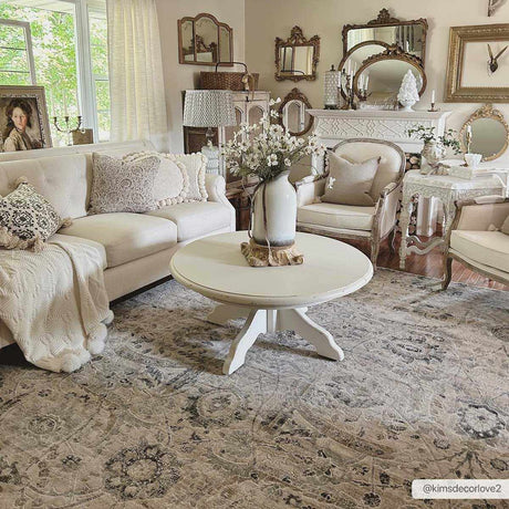 Georgiana Beige Area Rug - Ornate Home