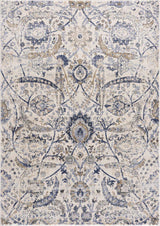 Georgiana Beige & Blue Area Rug - Ornate Home