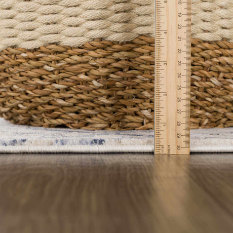 Georgiana Beige & Blue Area Rug - Ornate Home