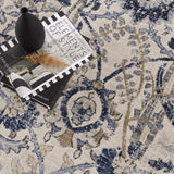Georgiana Blue & Beige Oushak Rug - Ornate Home