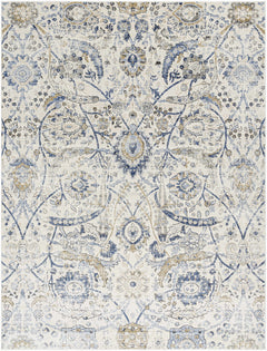 Georgiana Blue & Beige Oushak Rug - Ornate Home