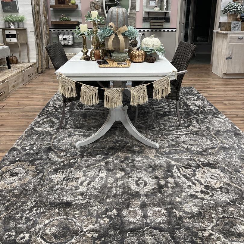 Georgiana Charcoal Area Rug - Ornate Home