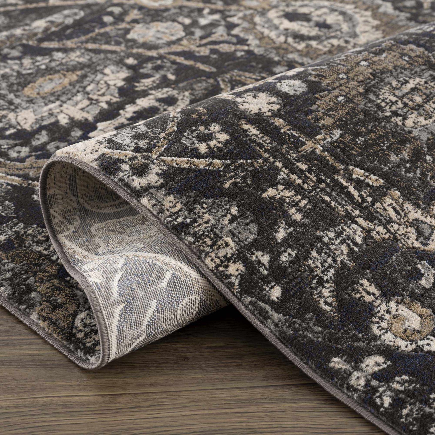 Georgiana Charcoal Area Rug - Ornate Home