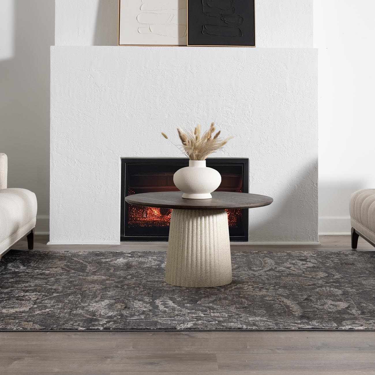 Georgiana Charcoal Area Rug - Ornate Home