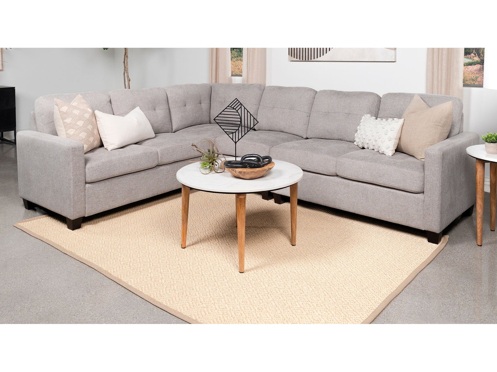 Georgina Beige 4-piece Modular Sectional Sofa - Ornate Home