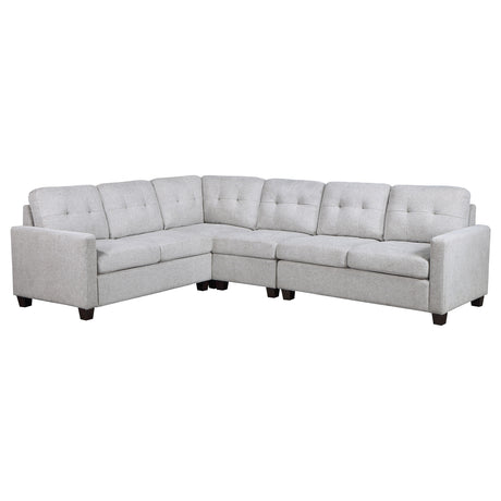 Georgina Beige 4-piece Modular Sectional Sofa - Ornate Home