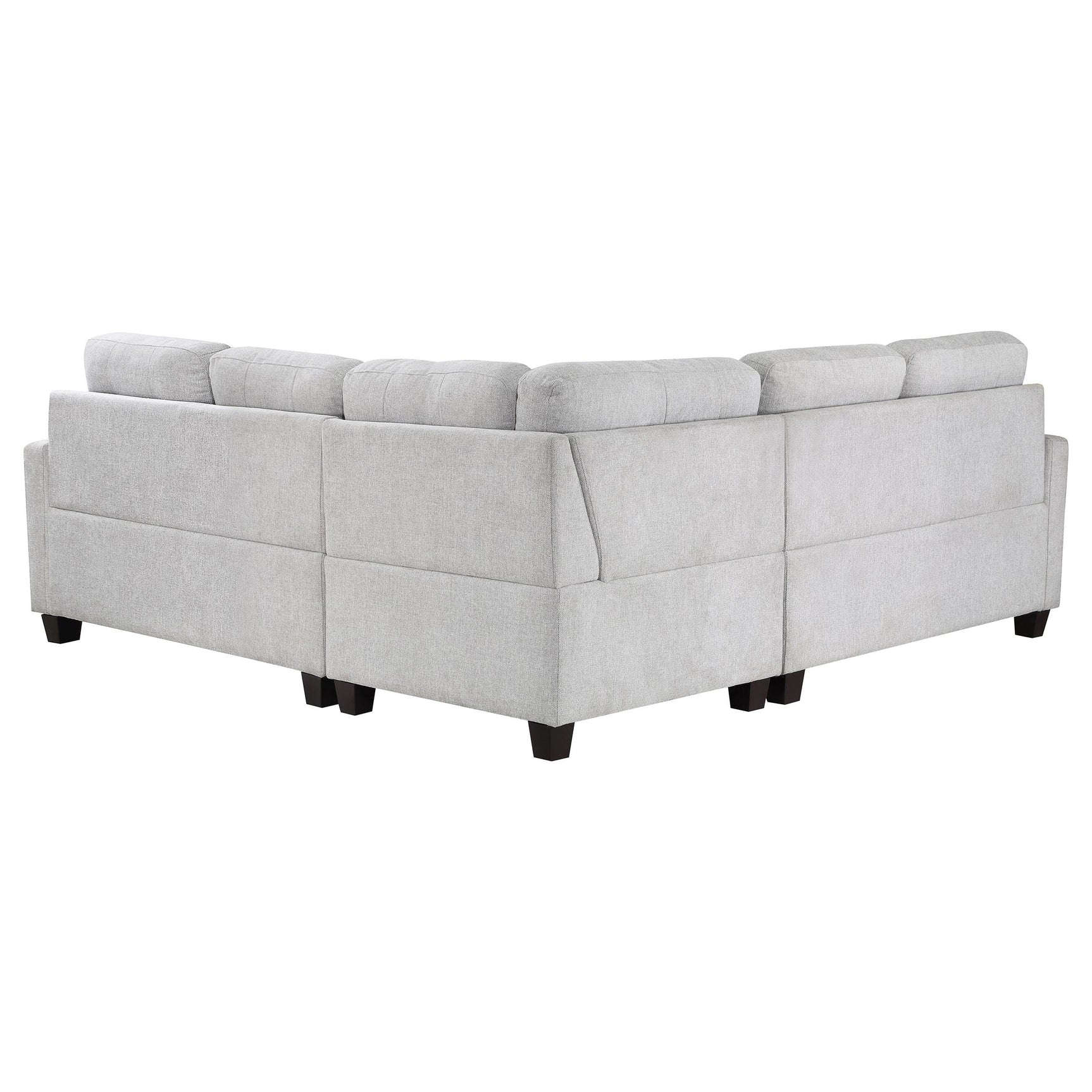 Georgina Steel Beige 3-piece Upholstered Sectional Sofa - Ornate Home