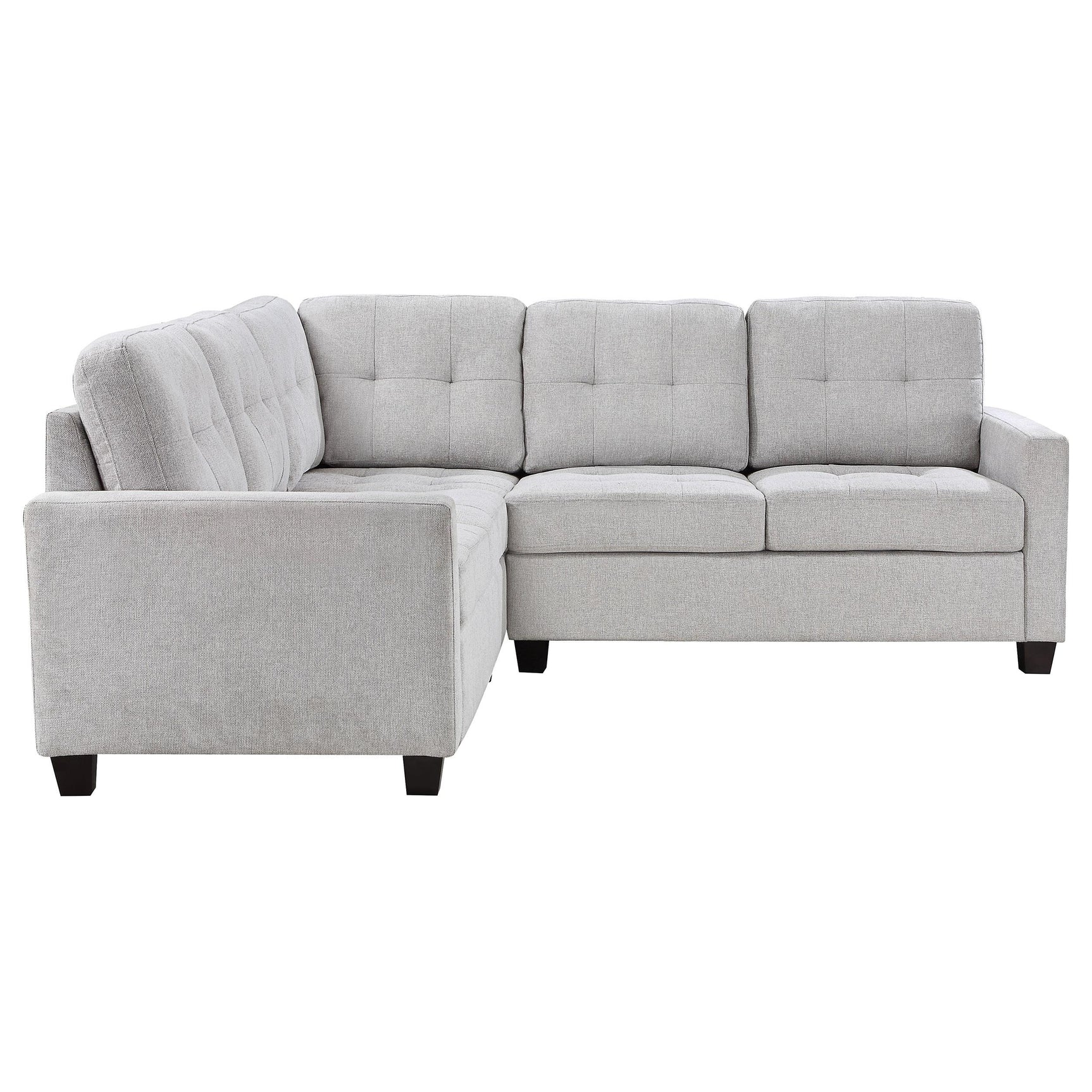 Georgina Steel Beige 3-piece Upholstered Sectional Sofa - Ornate Home