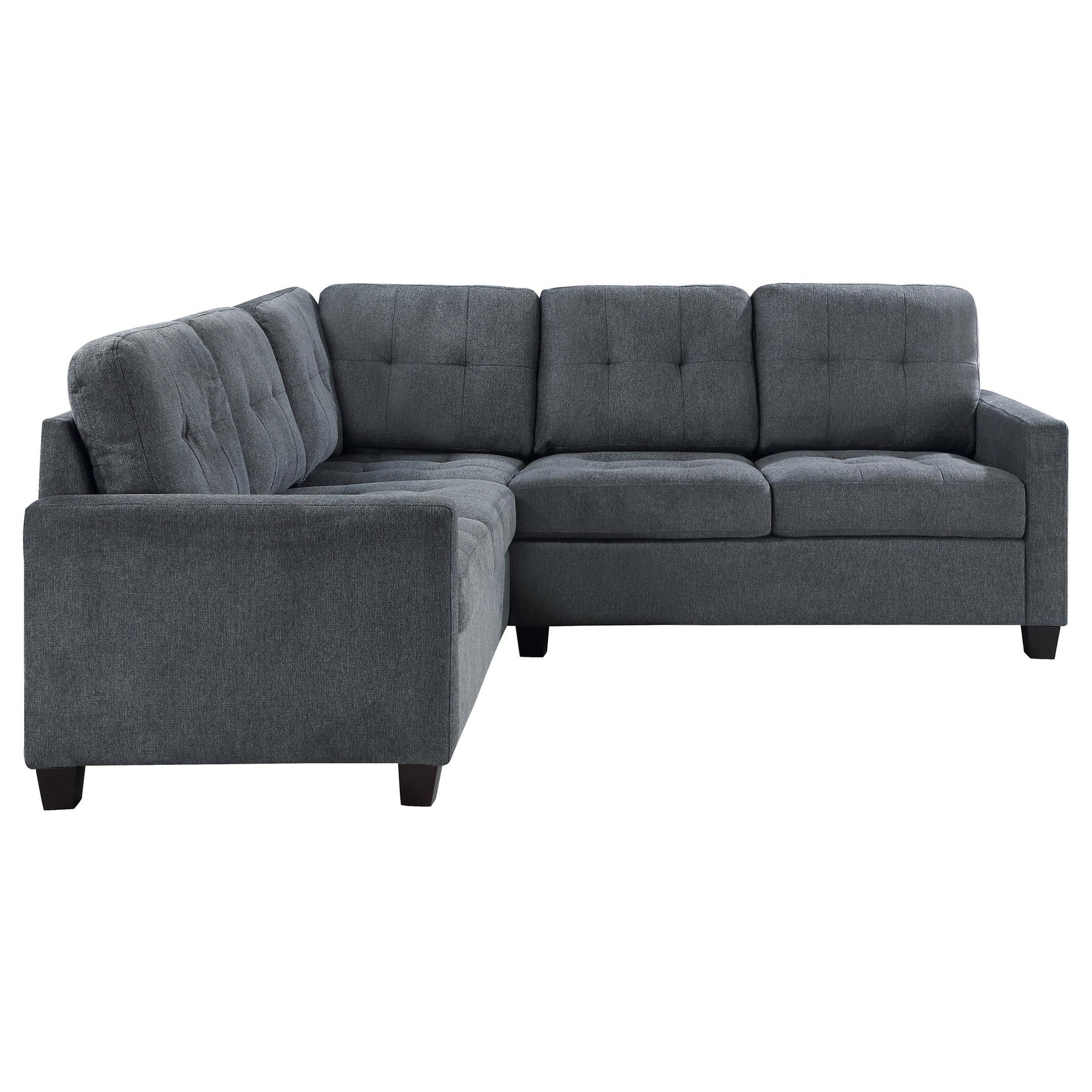 Georgina Steel Grey 3-piece Upholstered Sectional Sofa - Ornate Home