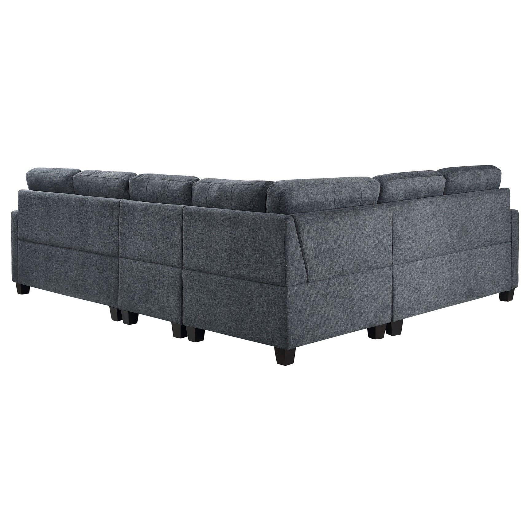 Georgina Steel Grey 4-piece Modular Sectional Sofa - Ornate Home