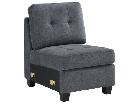 Georgina Steel Grey Armless Chair - Ornate Home