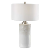 Georgios White Cylinder Table Lamp - Ornate Home