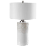 Georgios White Cylinder Table Lamp - Ornate Home