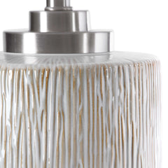 Georgios White Cylinder Table Lamp - Ornate Home