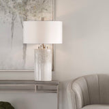 Georgios White Cylinder Table Lamp - Ornate Home