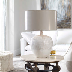 Georgios White Textured Ceramic Lamp - Ornate Home