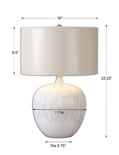 Georgios White Textured Ceramic Lamp - Ornate Home