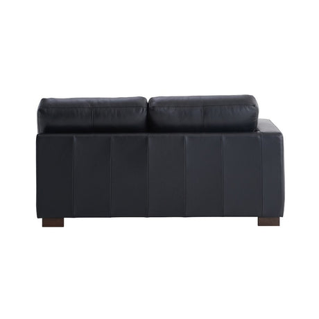Geralyn Black Sectional Sofa W/2 Pillows - Ornate Home