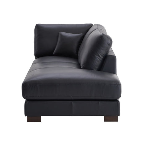 Geralyn Black Sectional Sofa W/2 Pillows - Ornate Home